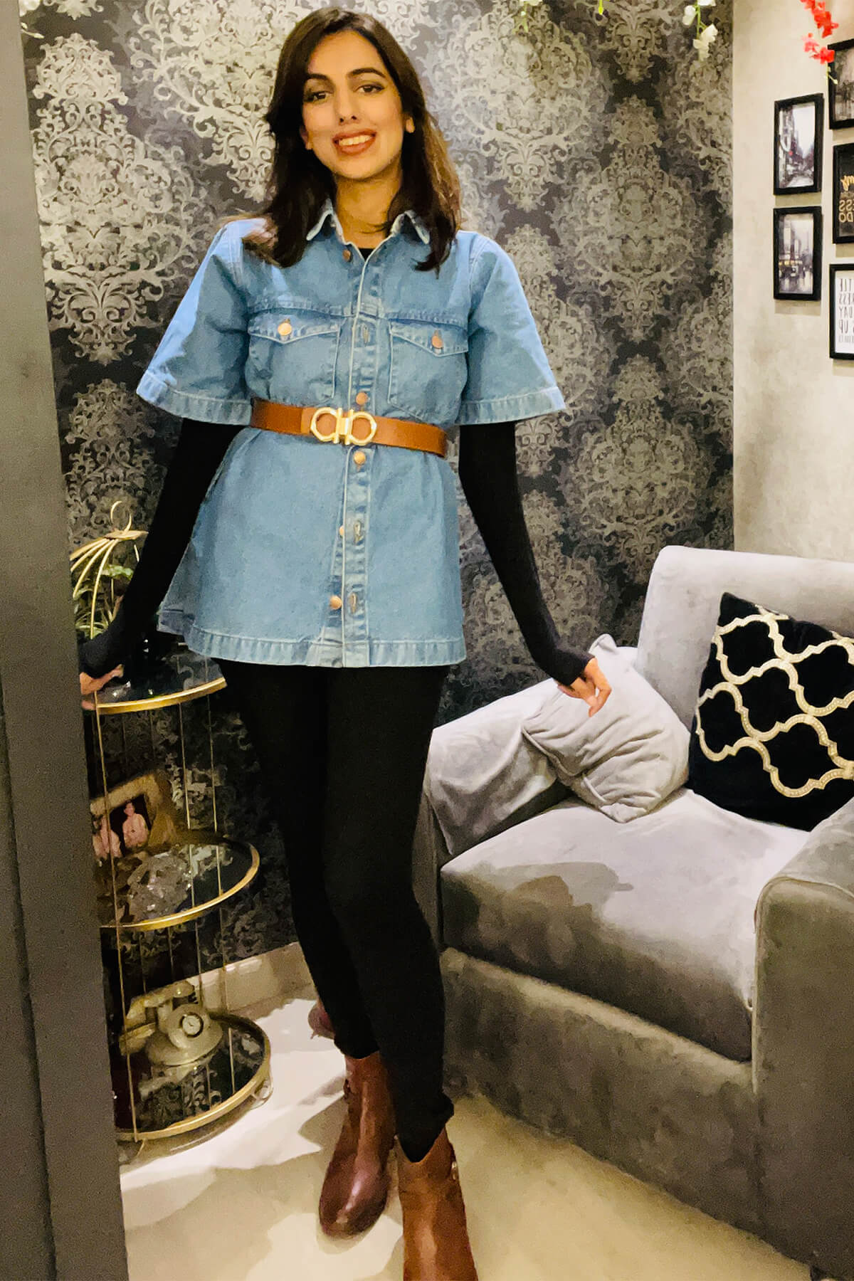 ENVII Half Sleeve Denim Top