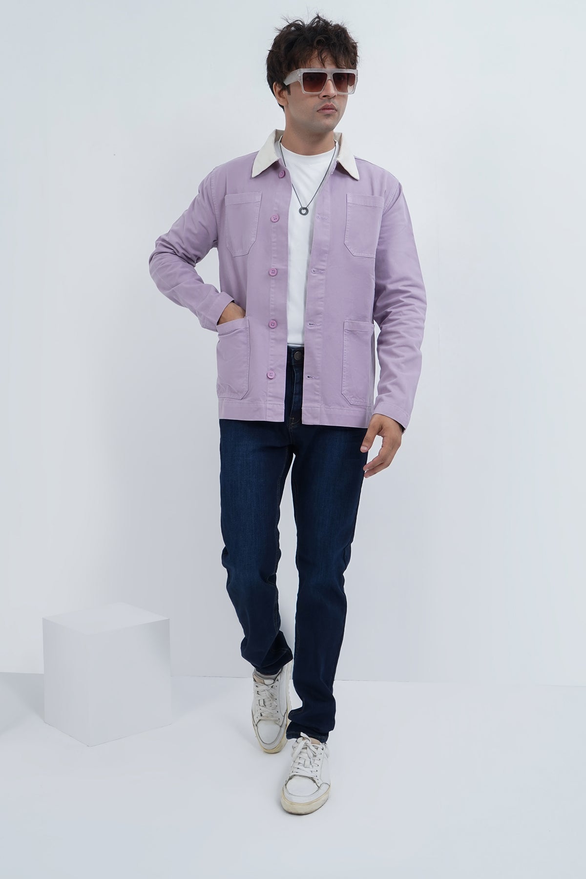 BOOHOO Jacket With Contrast Collar