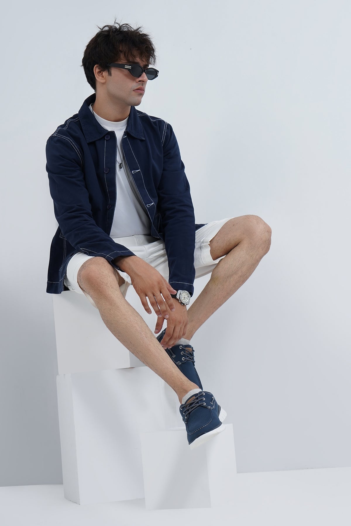 BOOHOO Contrast Top Stitch Jacket