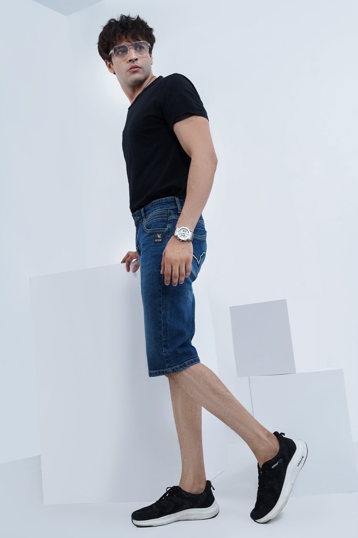 Below Knee Denim Shorts