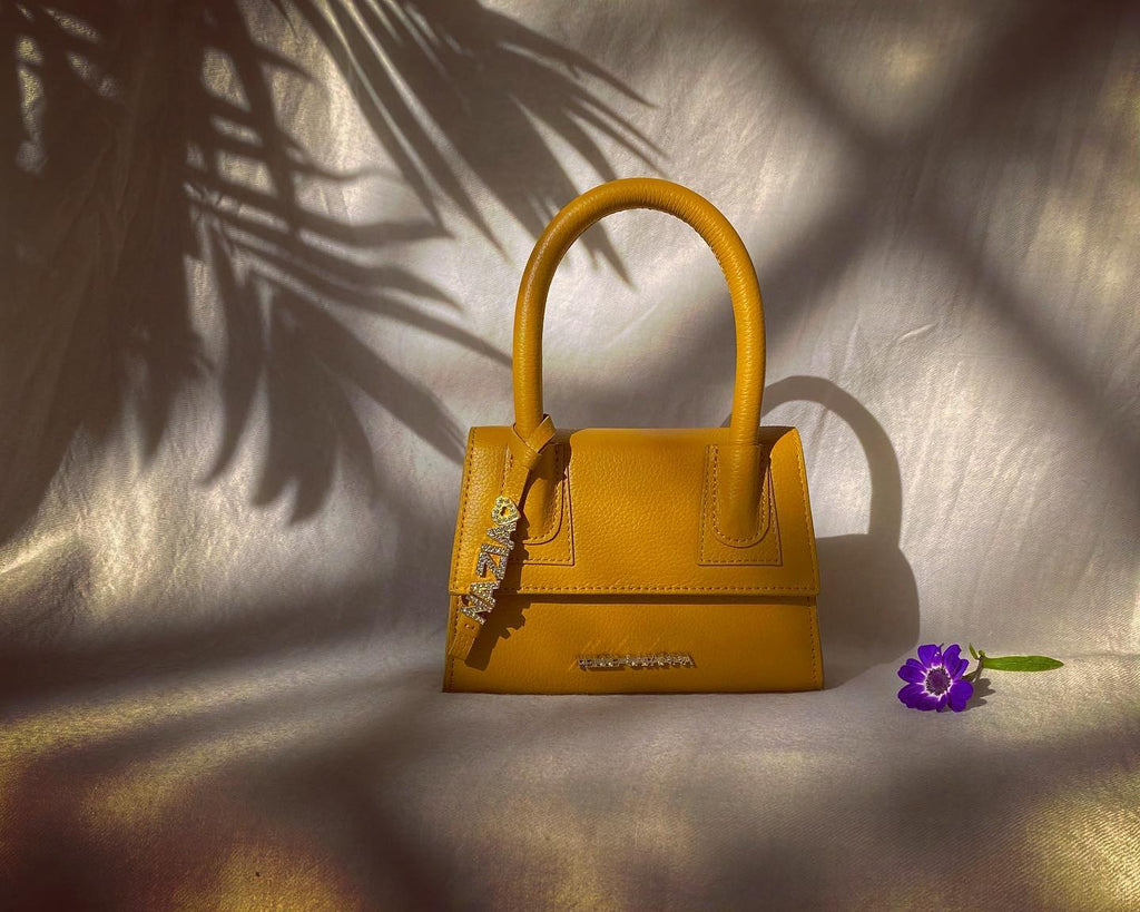 PELLE CAPANNA Mini Mustard Leather Bag