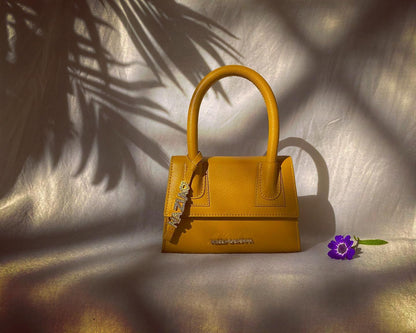 PELLE CAPANNA Mini Mustard Leather Bag