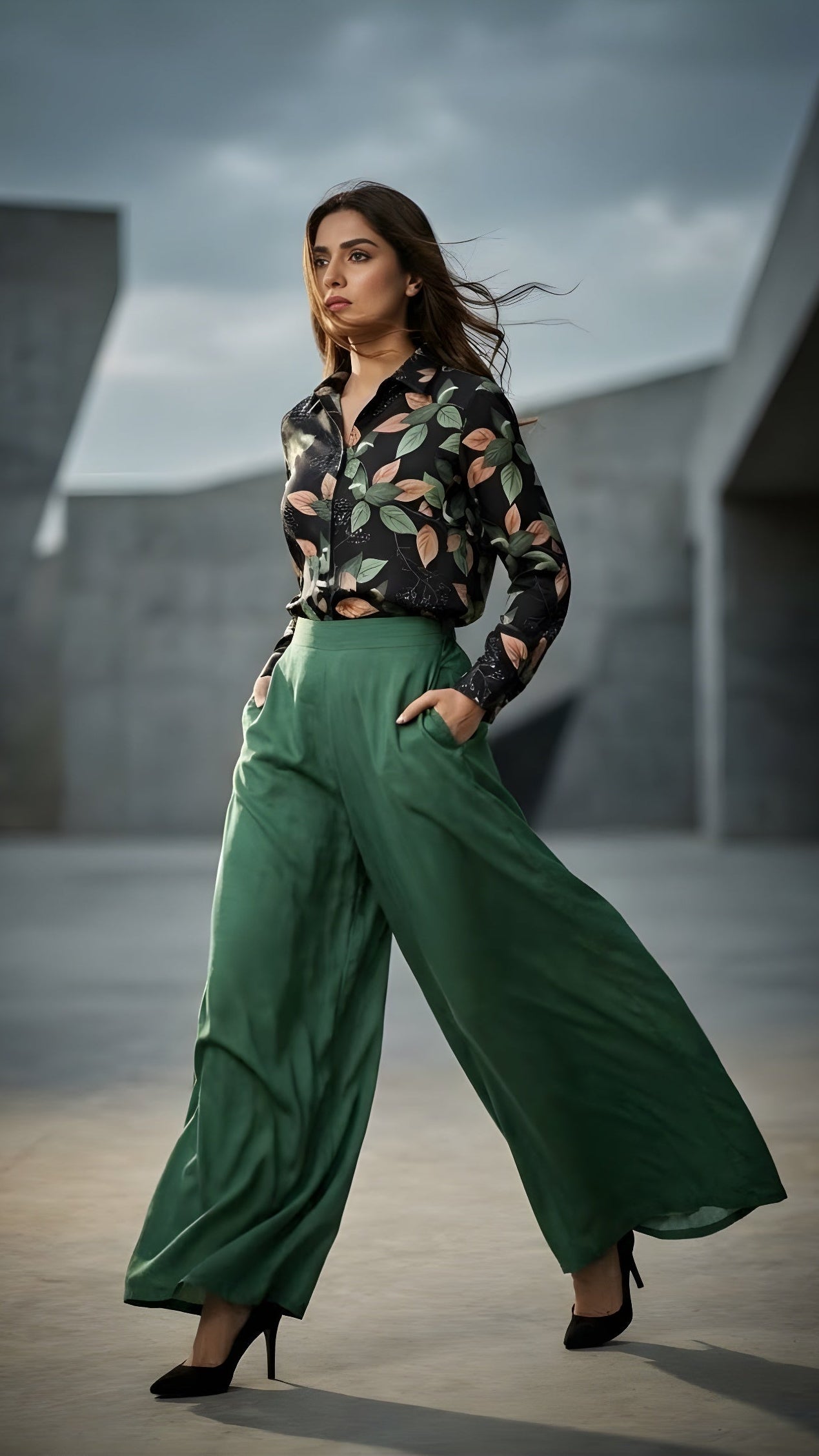 Floral Noir - Casual Shirt