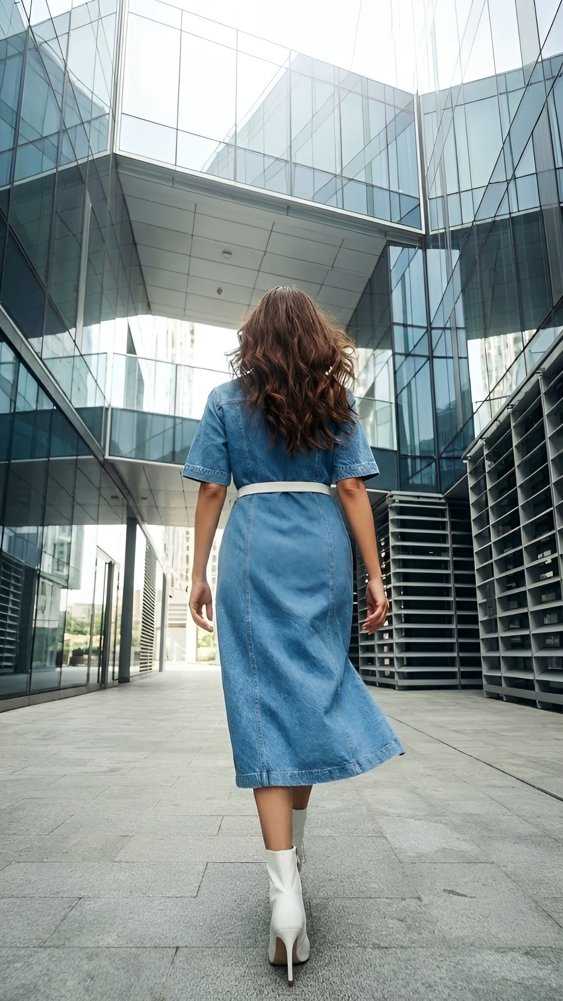Denim Long Dress