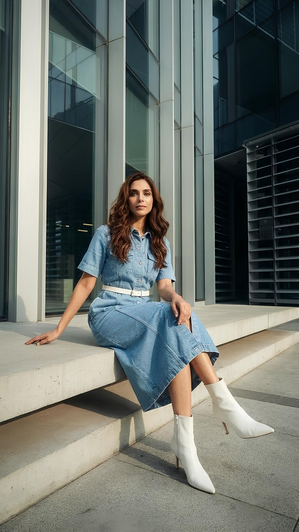 Denim Long Dress