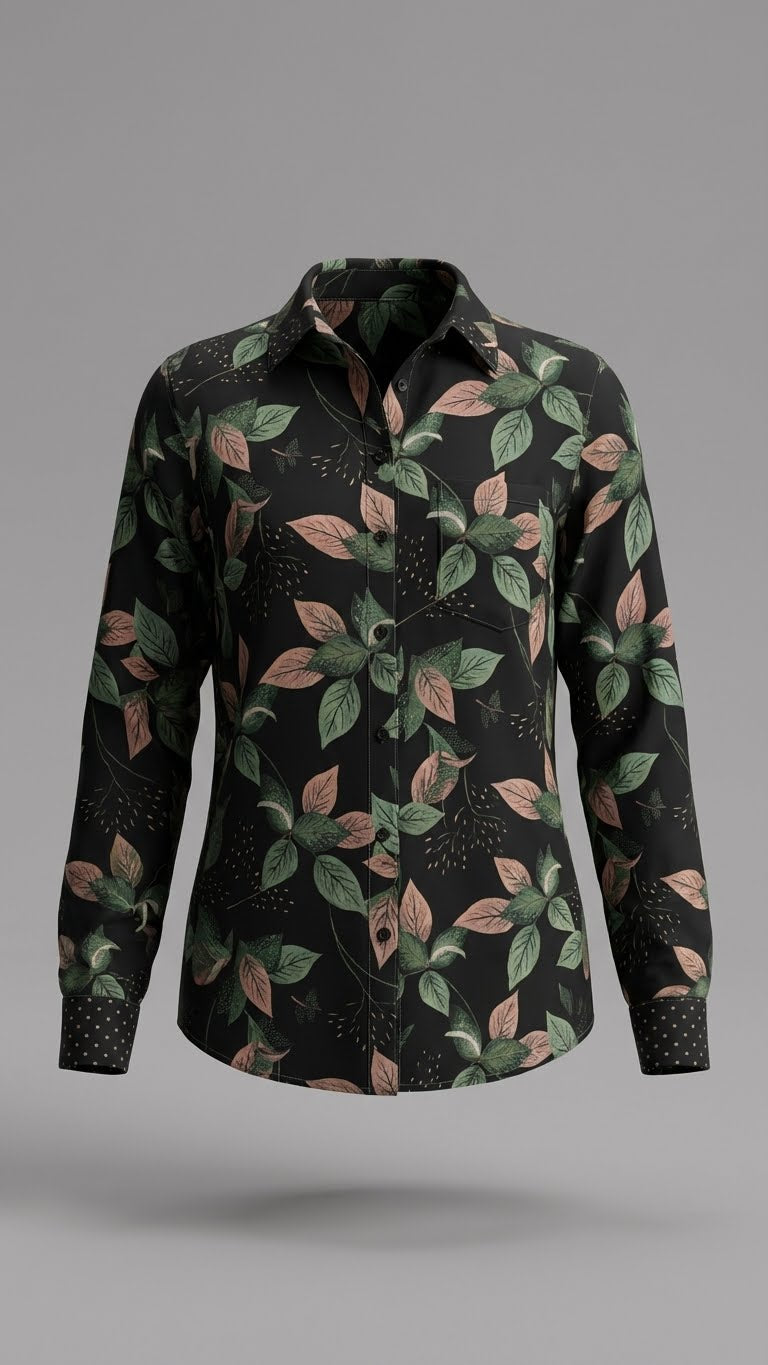 Floral Noir - Casual Shirt