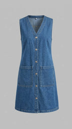 Sleeveless Denim Dress
