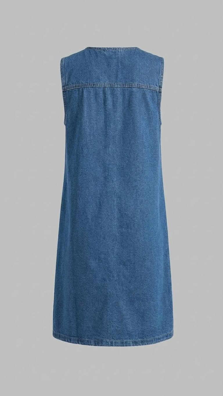Sleeveless Denim Dress