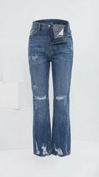 Denim Distress Pant