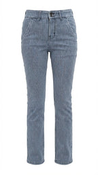 Striped Denim Pants