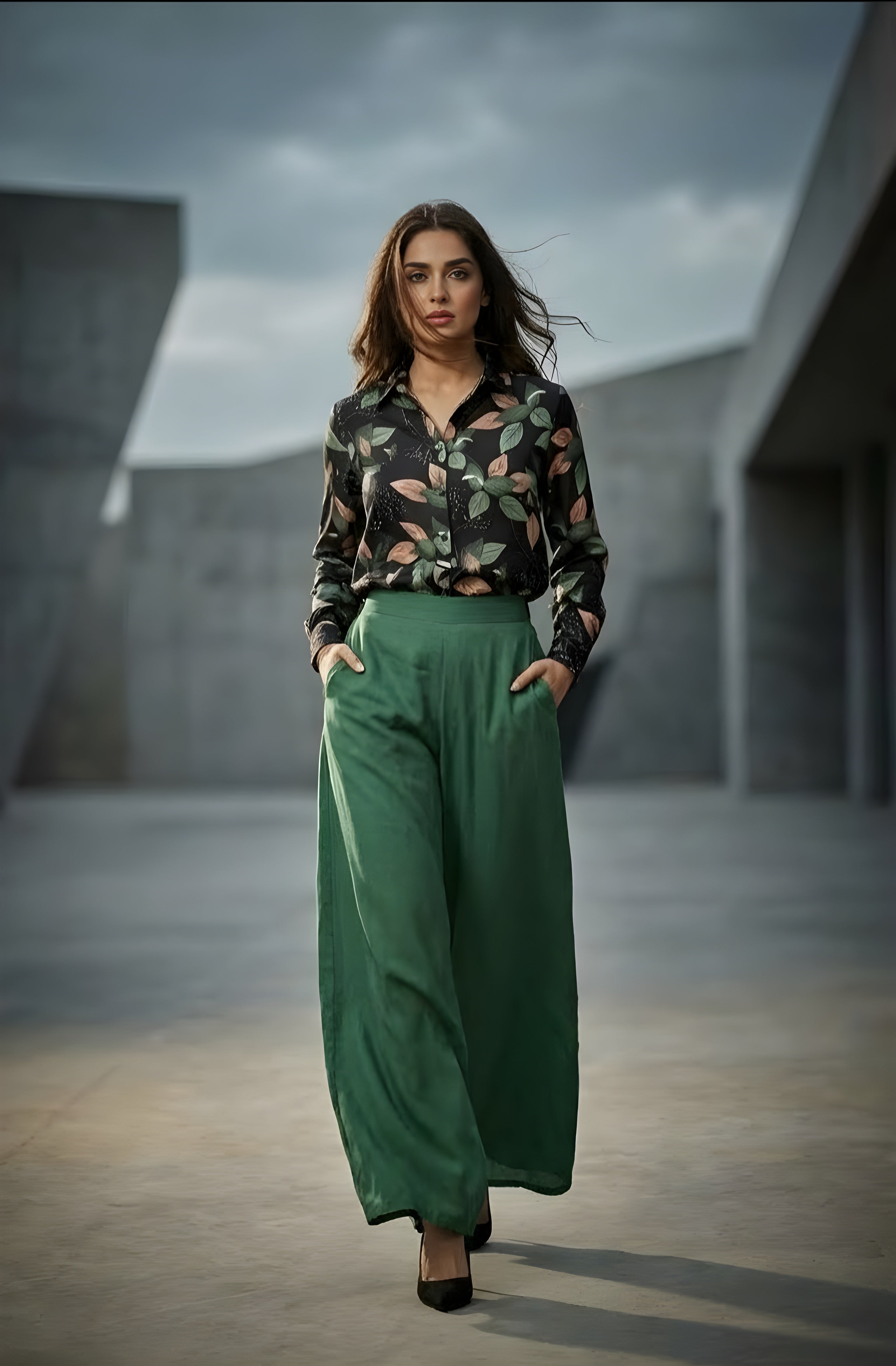 Floral Noir - Casual Shirt