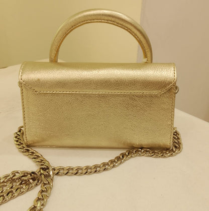 PELLE CAPANNA - Gold Leather Mini Bag