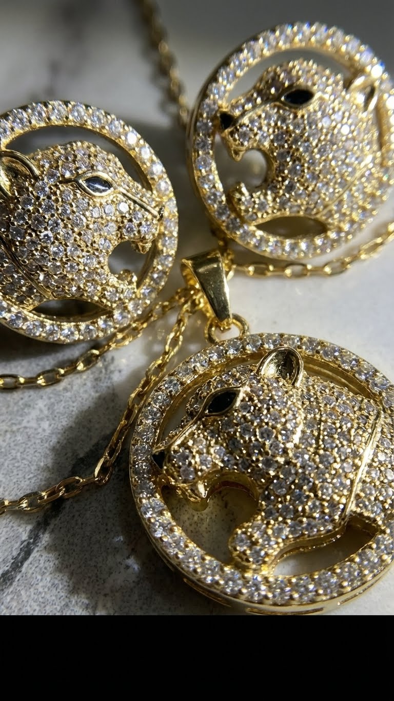 gold panther pendant

panther necklace

iced out panther

crystal panther medallion

men’s tiger necklace

luxury animal pendant

gold animal charm

hip hop panther necklace

streetwear jewelry

unisex pendant necklace

bling panther chain

jaguar pendant gold

statement necklace men

statement necklace women

pavé animal jewelry