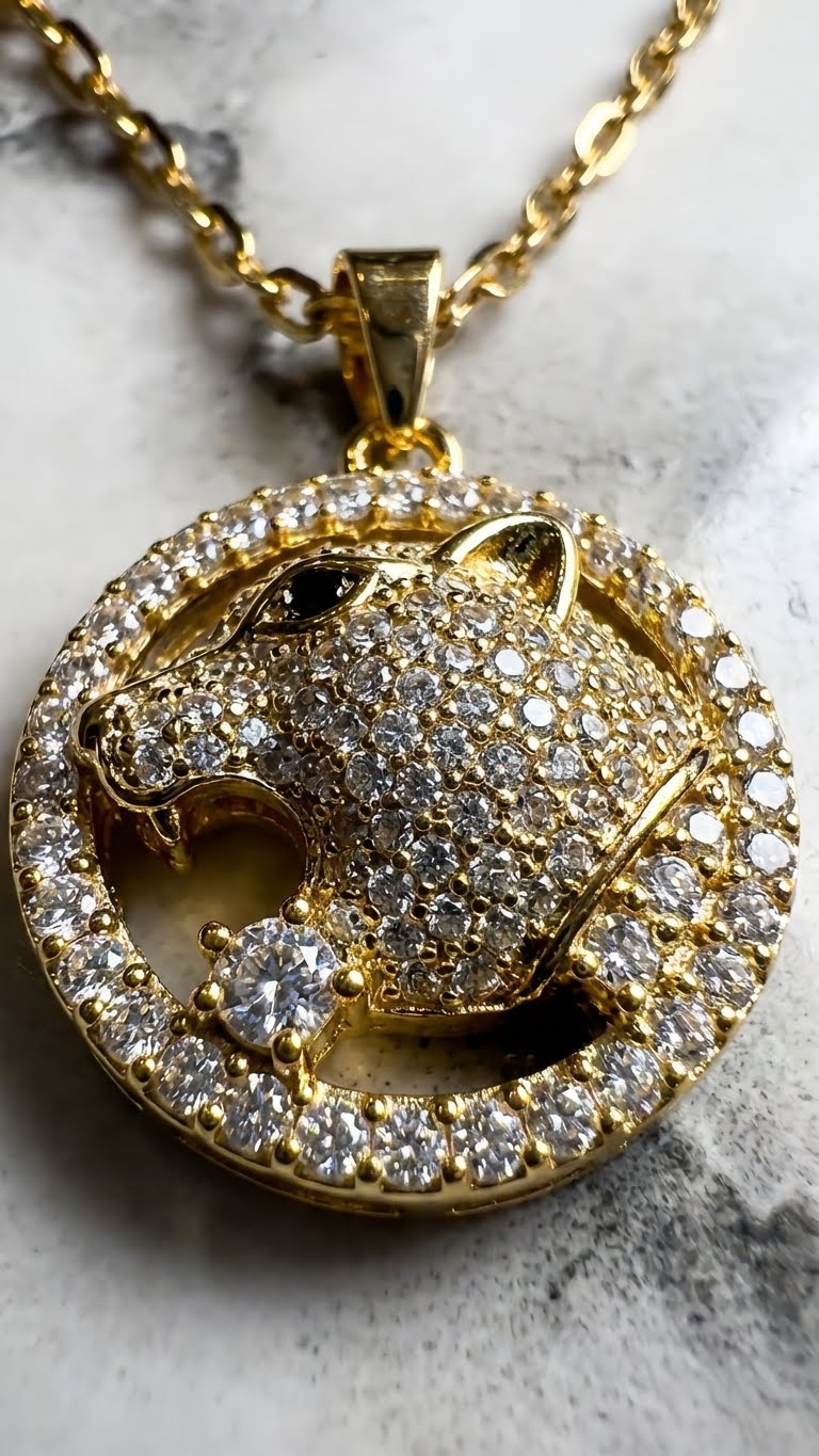 gold panther pendant

panther necklace

iced out panther

crystal panther medallion

men’s tiger necklace

luxury animal pendant

gold animal charm

hip hop panther necklace

streetwear jewelry

unisex pendant necklace

bling panther chain

jaguar pendant gold

statement necklace men

statement necklace women

pavé animal jewelry