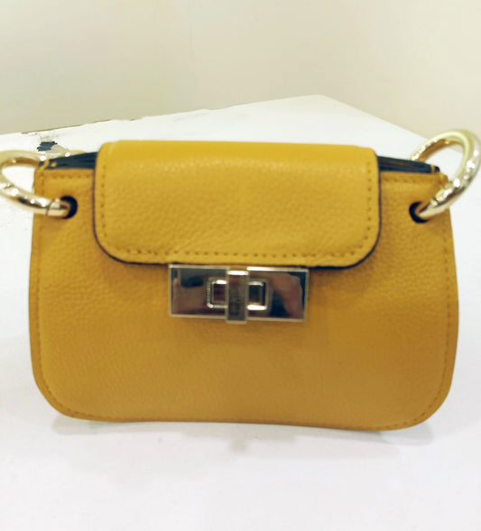 PELLE CAPANNA - Mustard Mini Leather Handbag