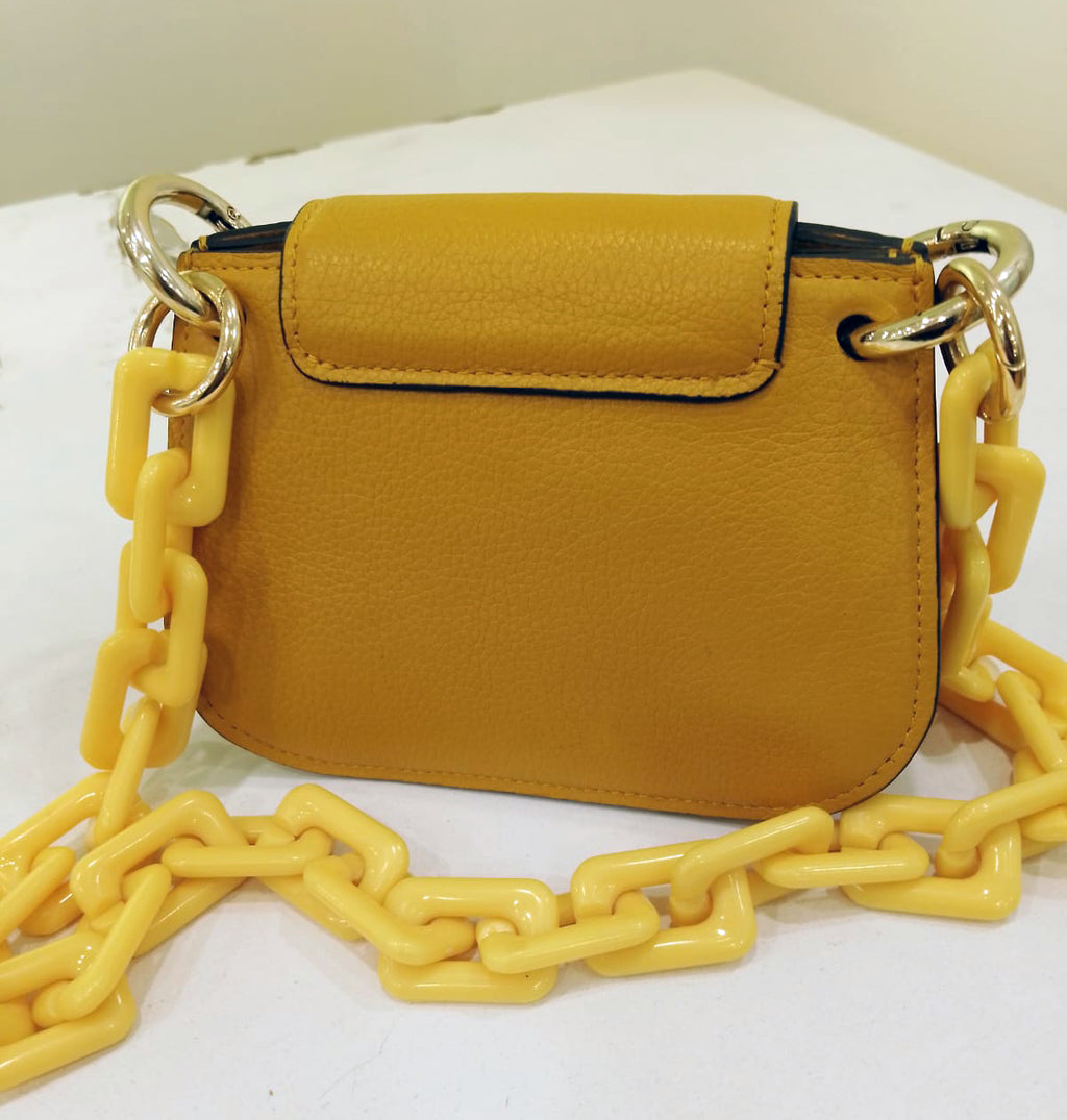 PELLE CAPANNA - Mustard Mini Leather Handbag