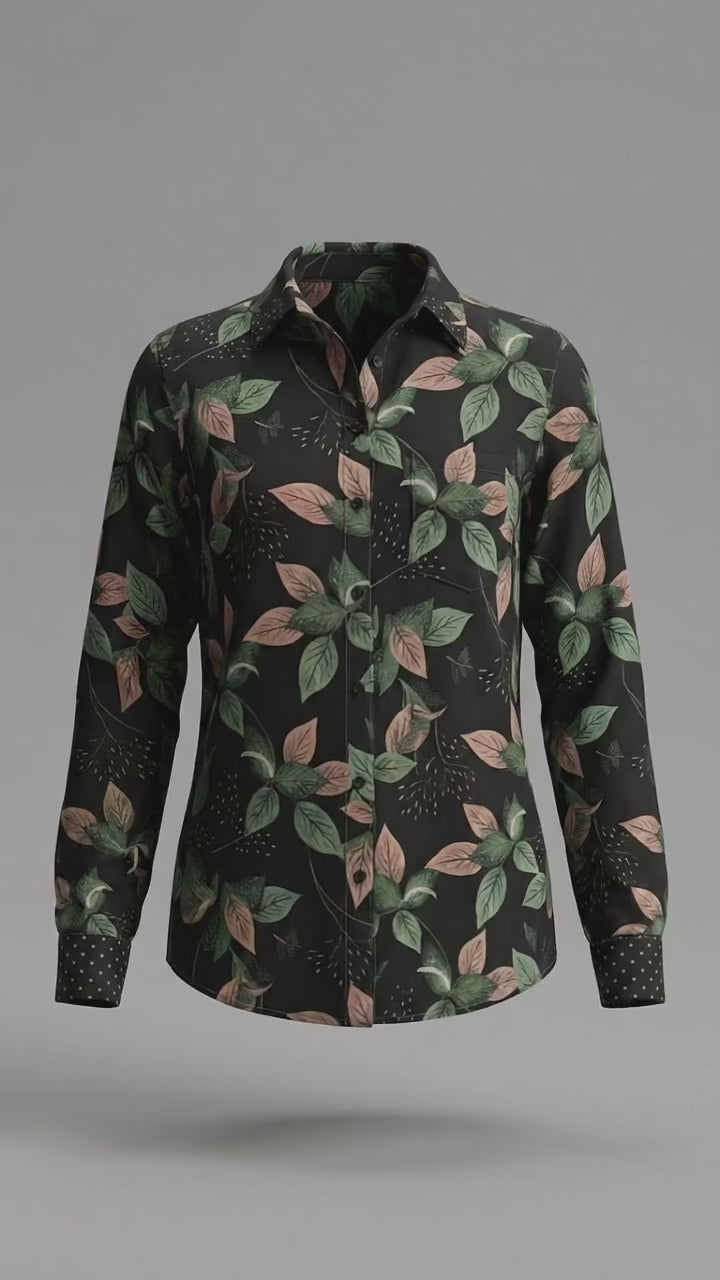 Floral Noir - Casual Shirt