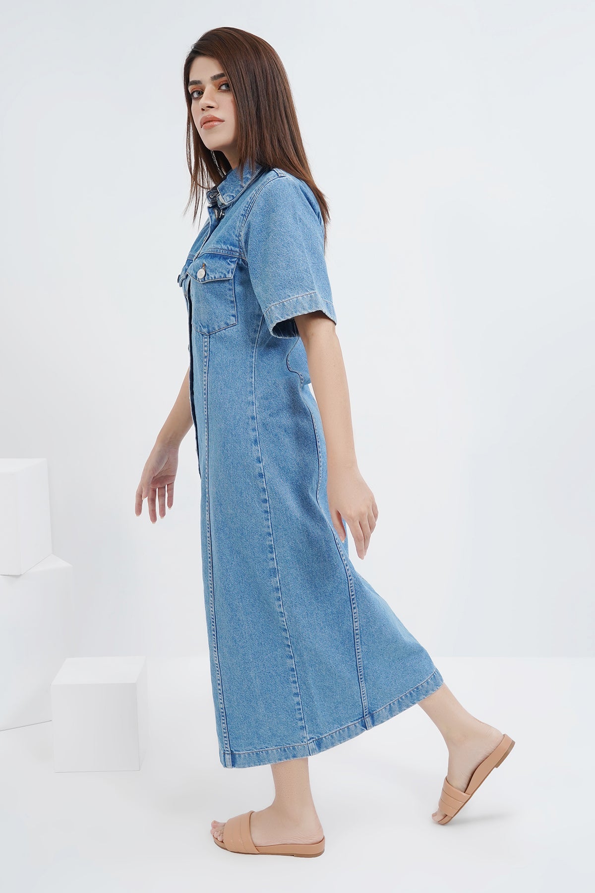 ENVII Denim Long Dress