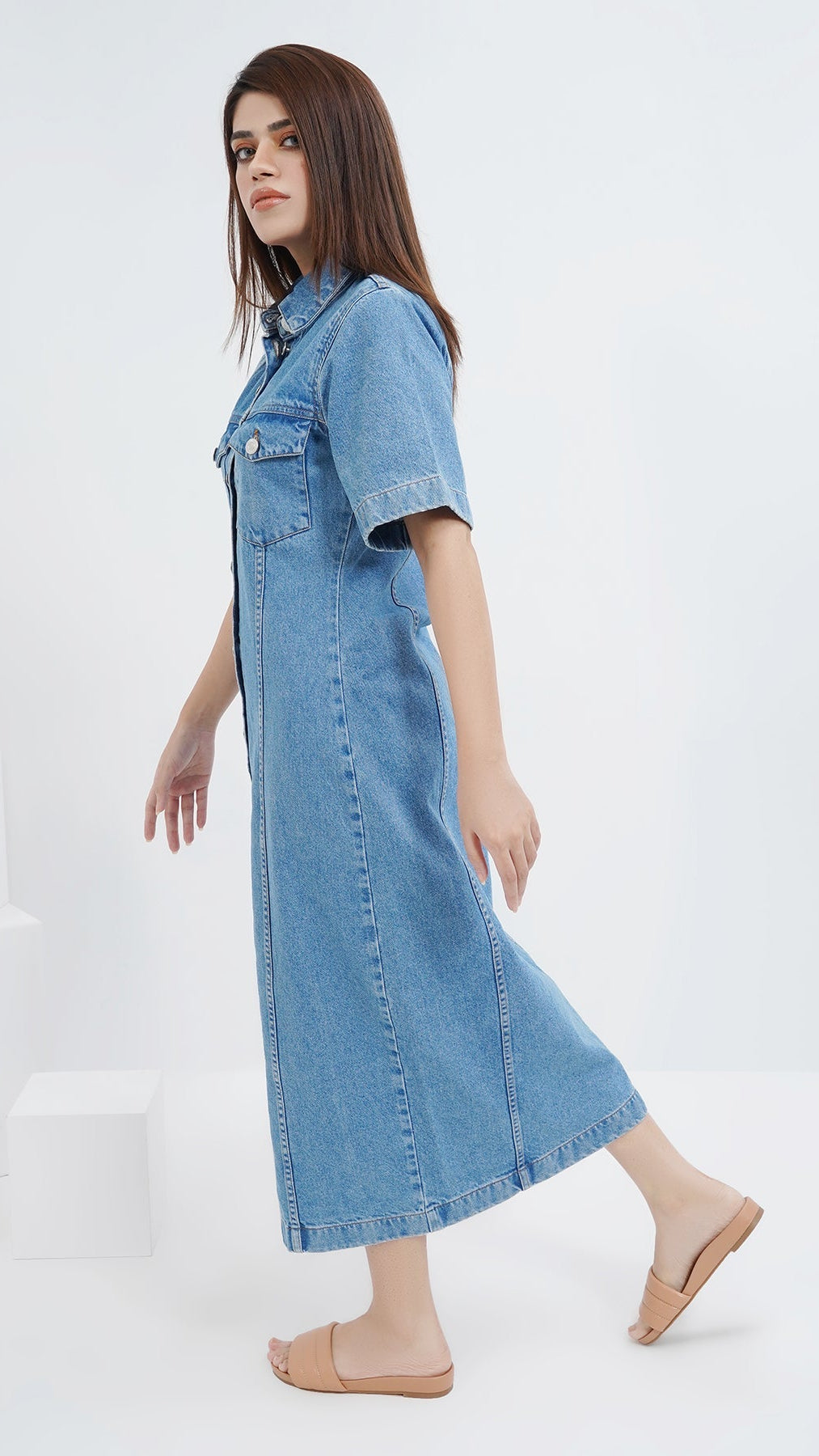 Denim Long Dress