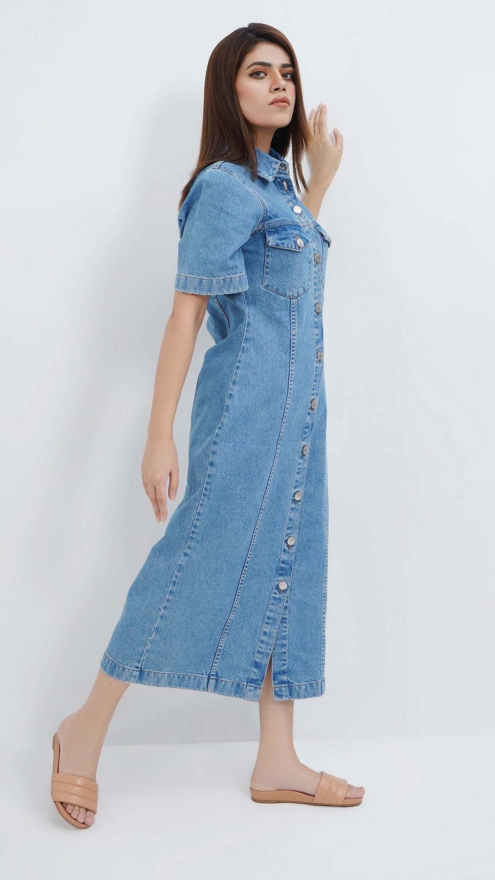 Denim Long Dress