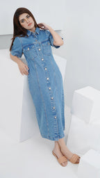 Denim Long Dress