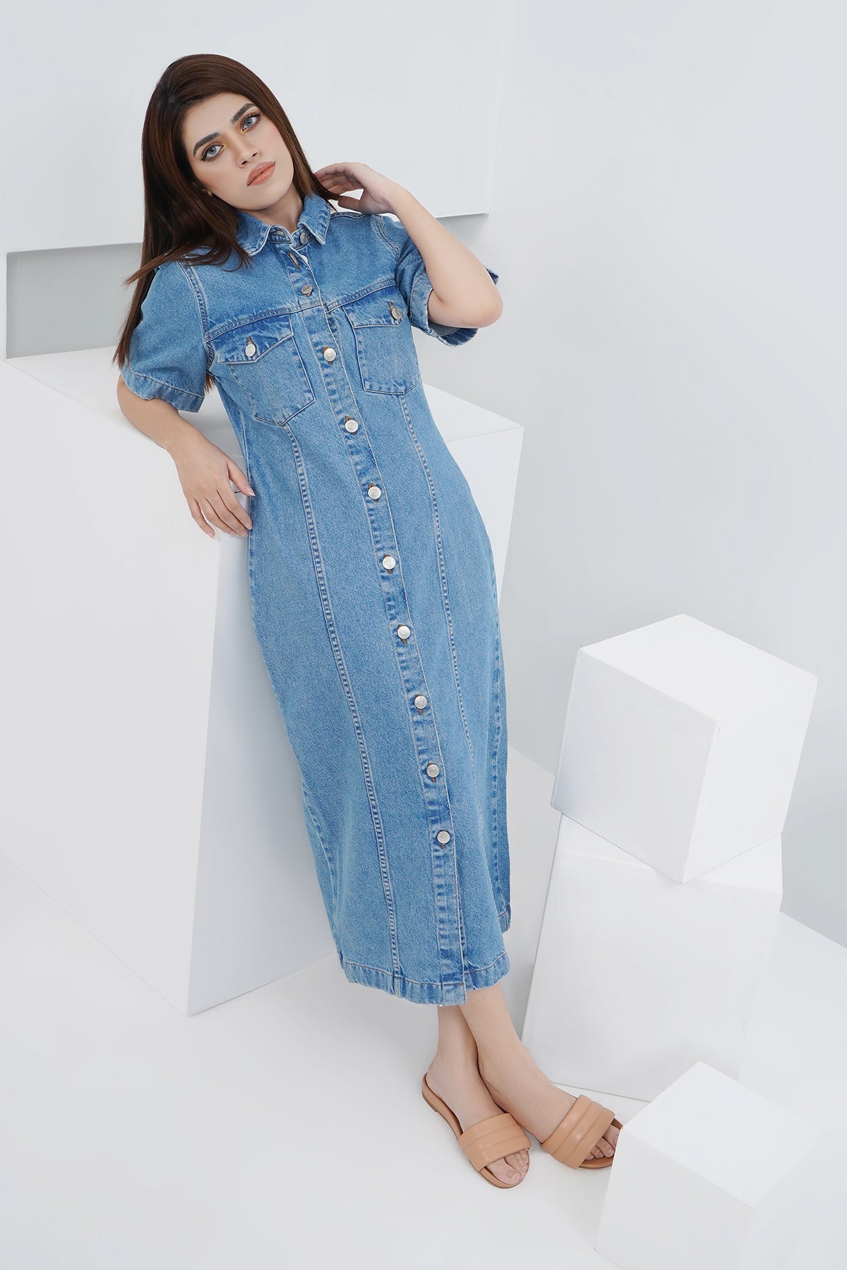 ENVII Denim Long Dress