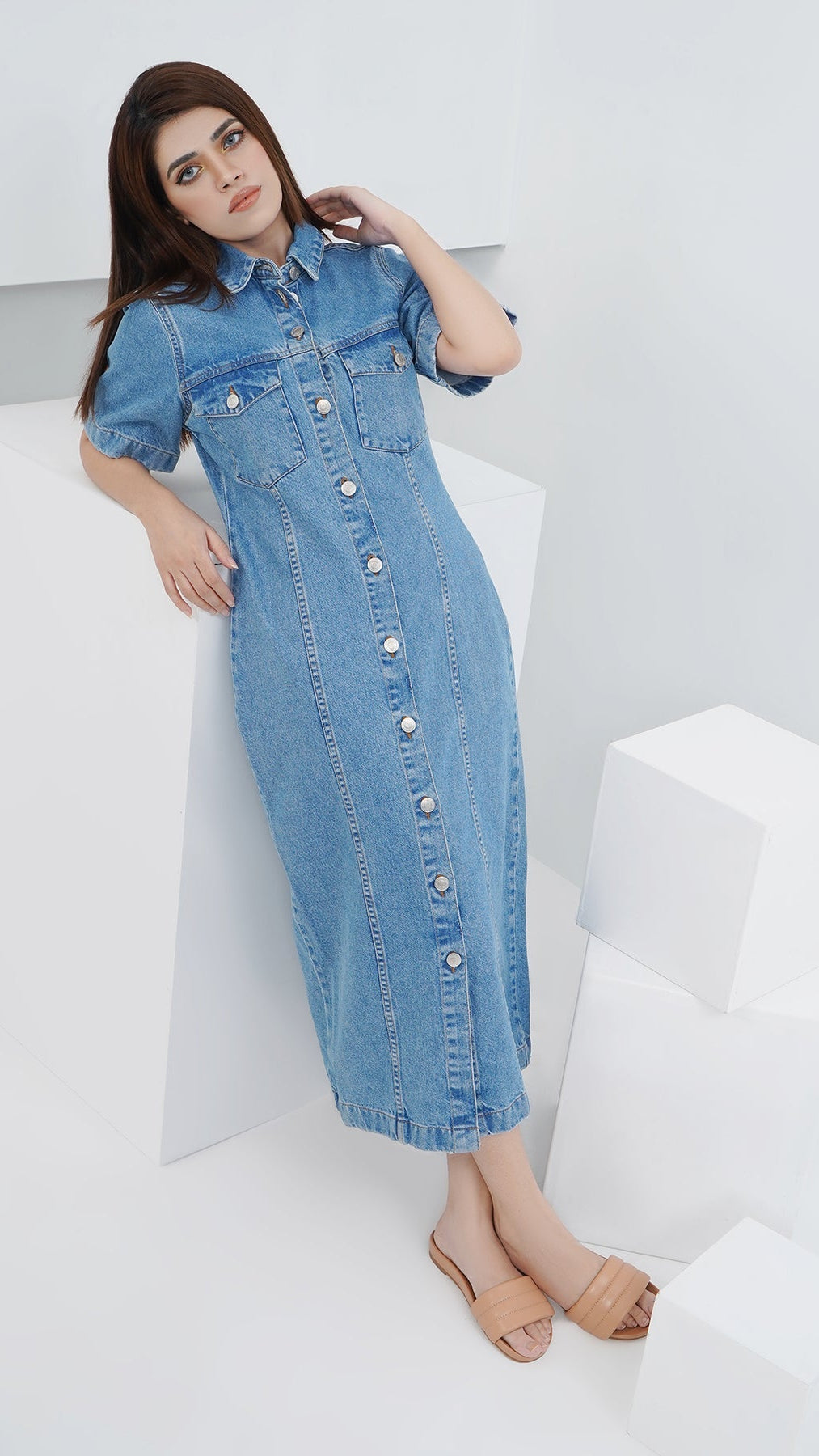 Denim Long Dress