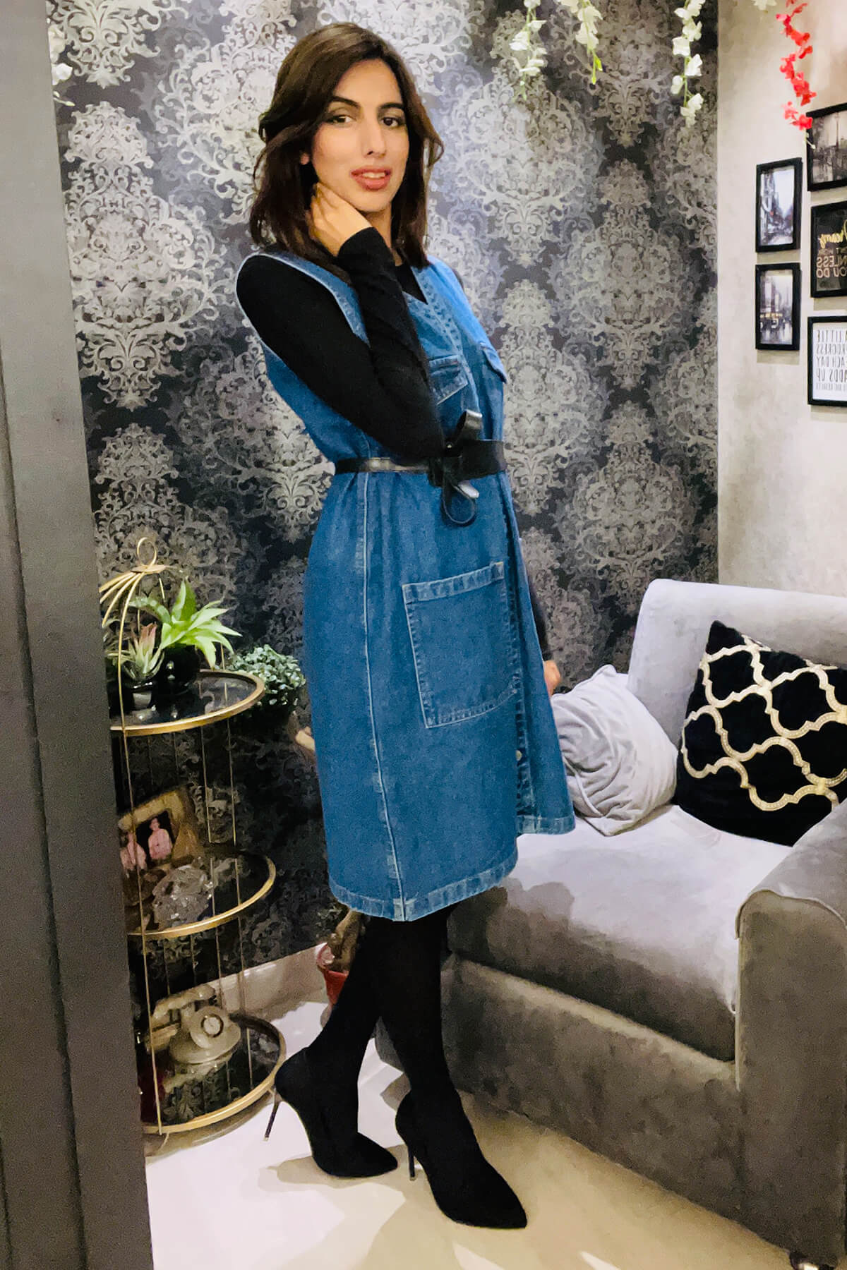 ENVII Sleeveless Denim Dress