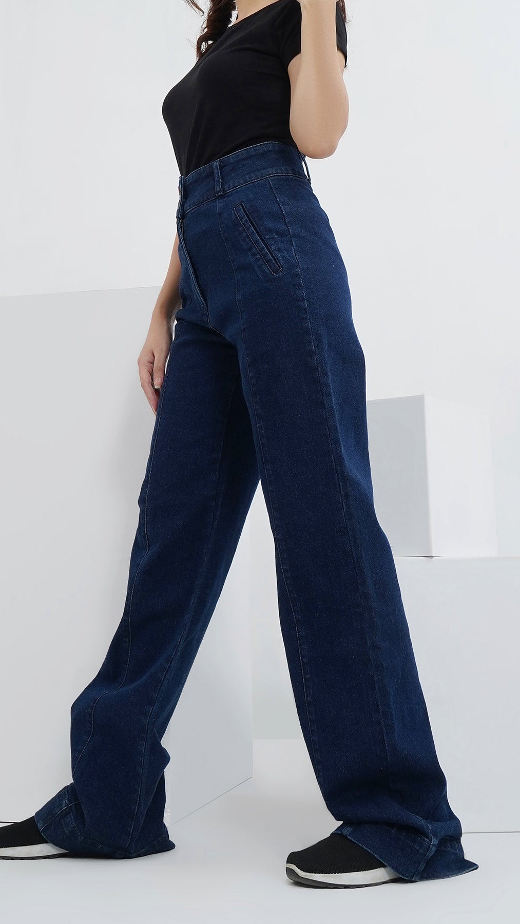 Flared Denim Pants