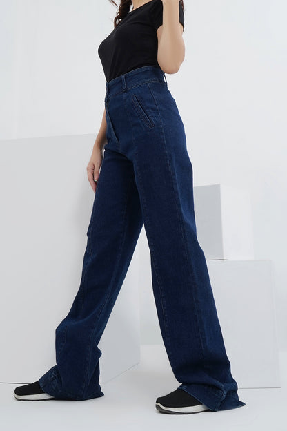 Flared Denim Pants