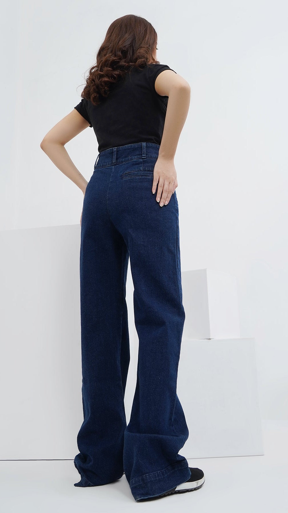 Flared Denim Pants