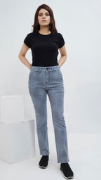 Striped Denim Pants